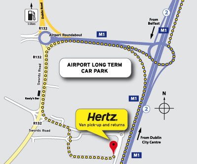 Dublin Airport Van Rental Map