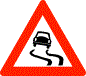 slippery road