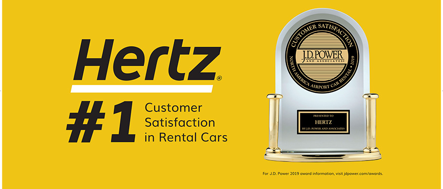 #1 JD Power Hertz Awards Trophy and Logo