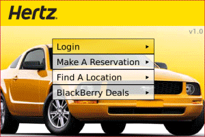 Hertz BlackBerry Application